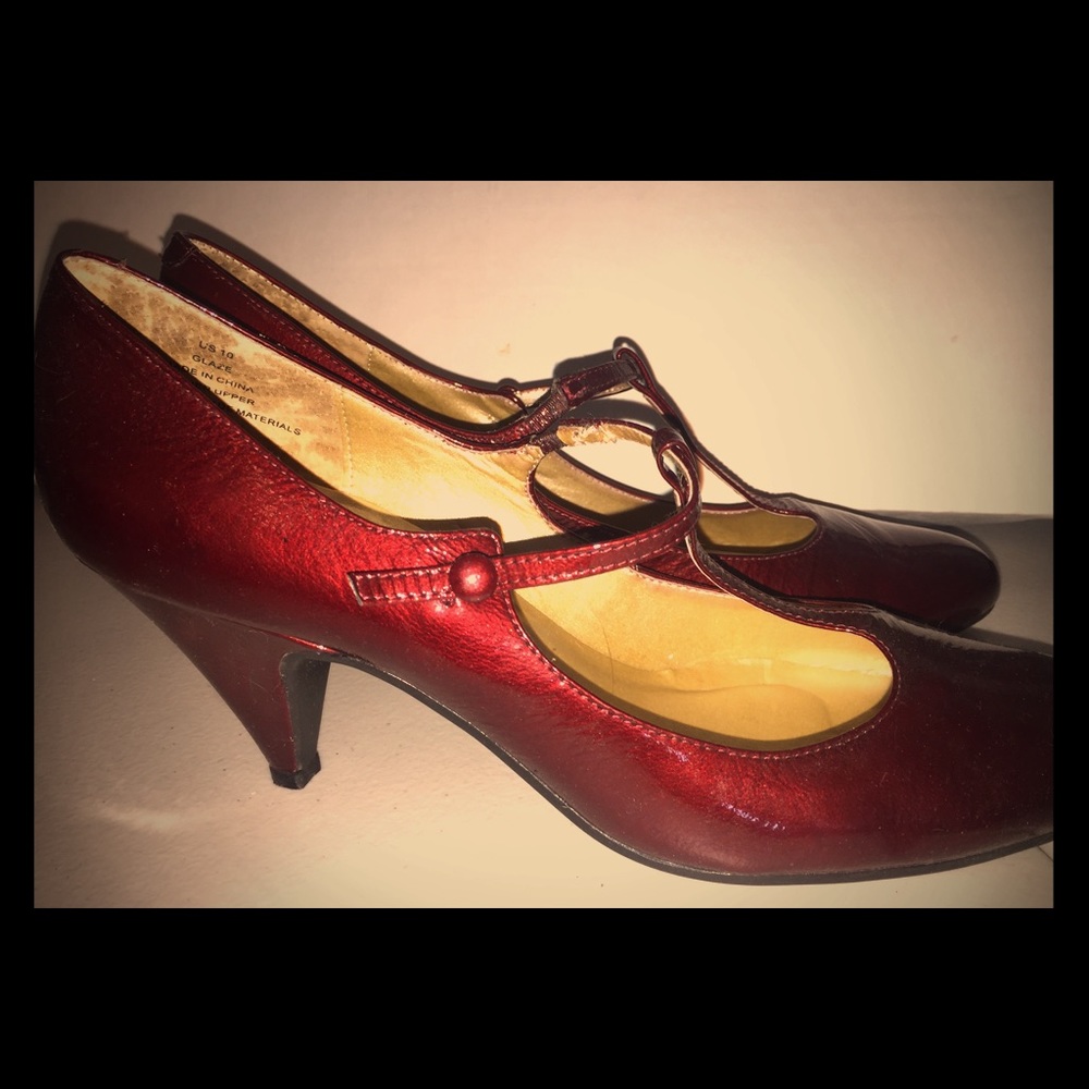 Red Patent Mary Jane Heels